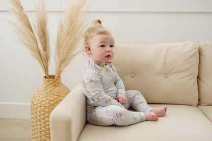 Bunny Blossoms Bamboo Zippy Romper by Little Joy Co., product view 5