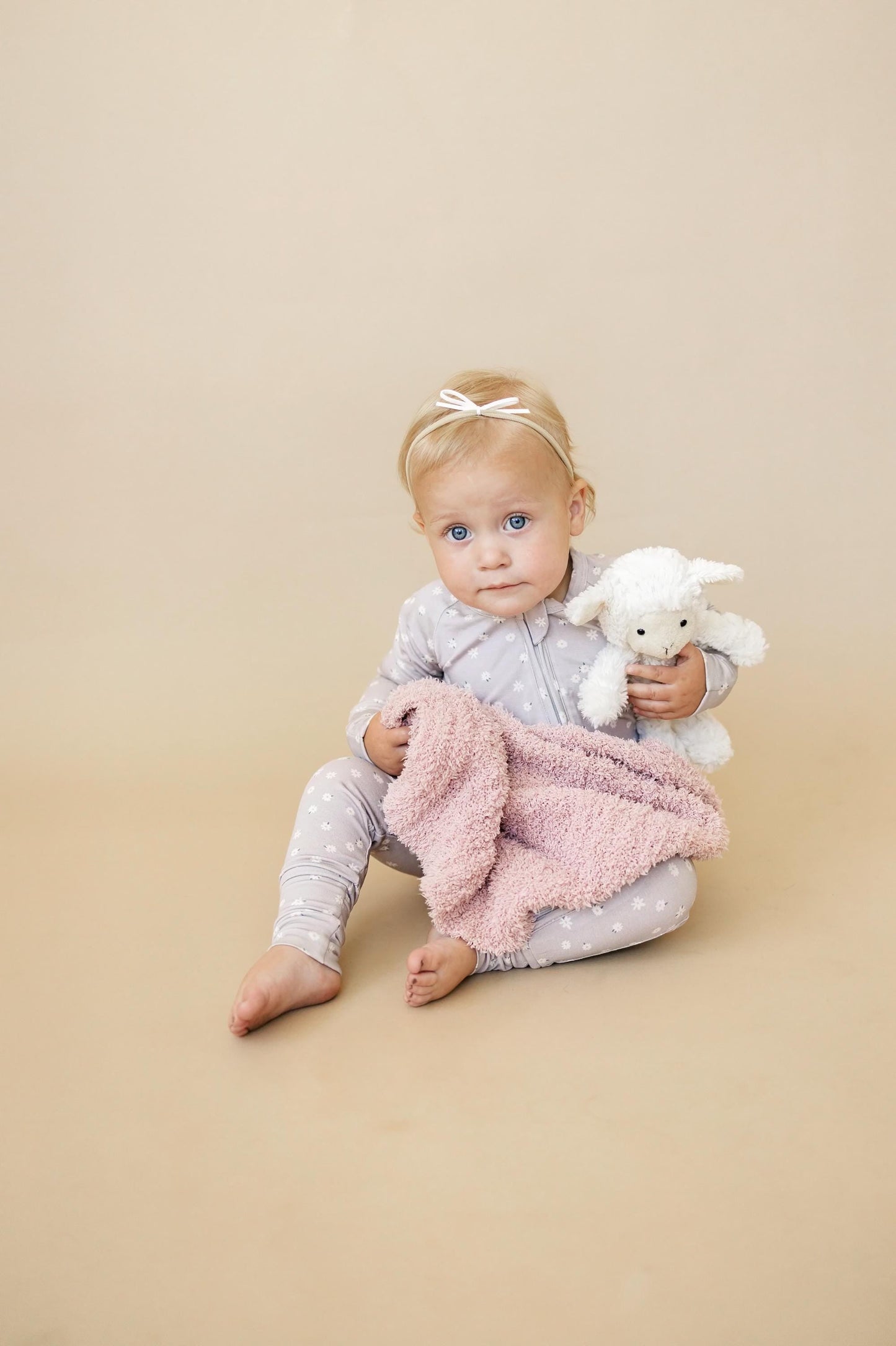 Oopsie Daisy Bamboo Zippy Romper - Bamboo Baby Pajamas - Purple Floral… by Little Joy Co., product view 7