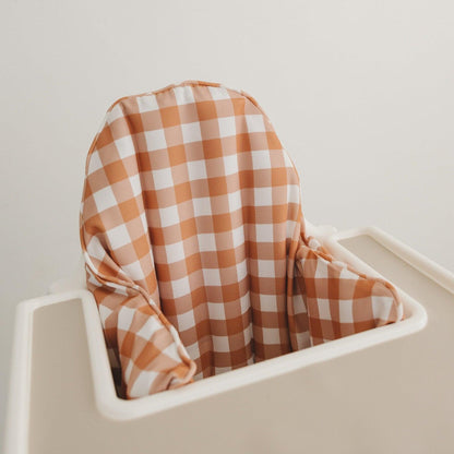 Pumpkin Gingham IKEA Antilop Highchair Cushion Cover – Wipeable by Little Joy Co., product view 2