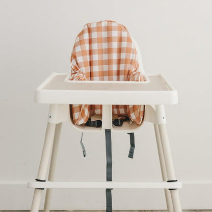 Pumpkin Gingham IKEA Antilop Highchair Cushion Cover – Wipeable by Little Joy Co.