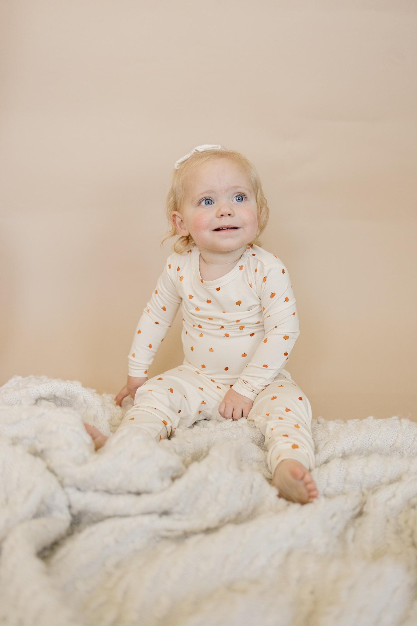 Little Pumpkin 2pc Bamboo Pajamas - Toddler and Kids Fall PJs by Little Joy Co., product view 5