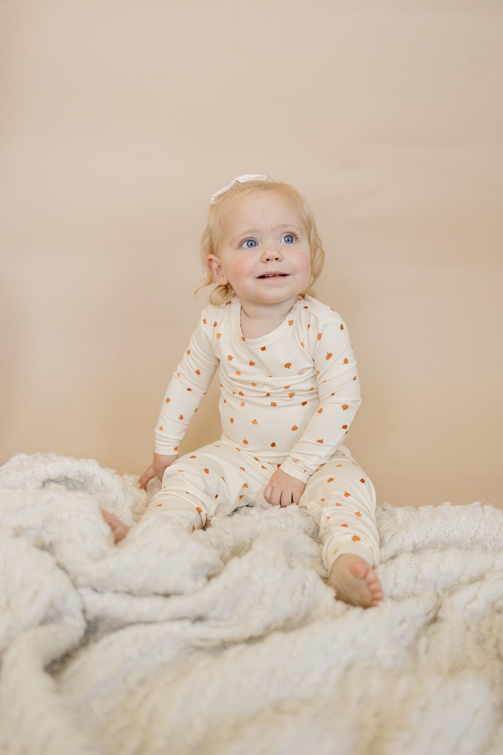 Little Pumpkin 2pc Bamboo Pajamas - Toddler and Kids Fall PJs by Little Joy Co., product view 5