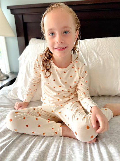 Little Pumpkin 2pc Bamboo Pajamas - Toddler and Kids Fall PJs by Little Joy Co., product view 8