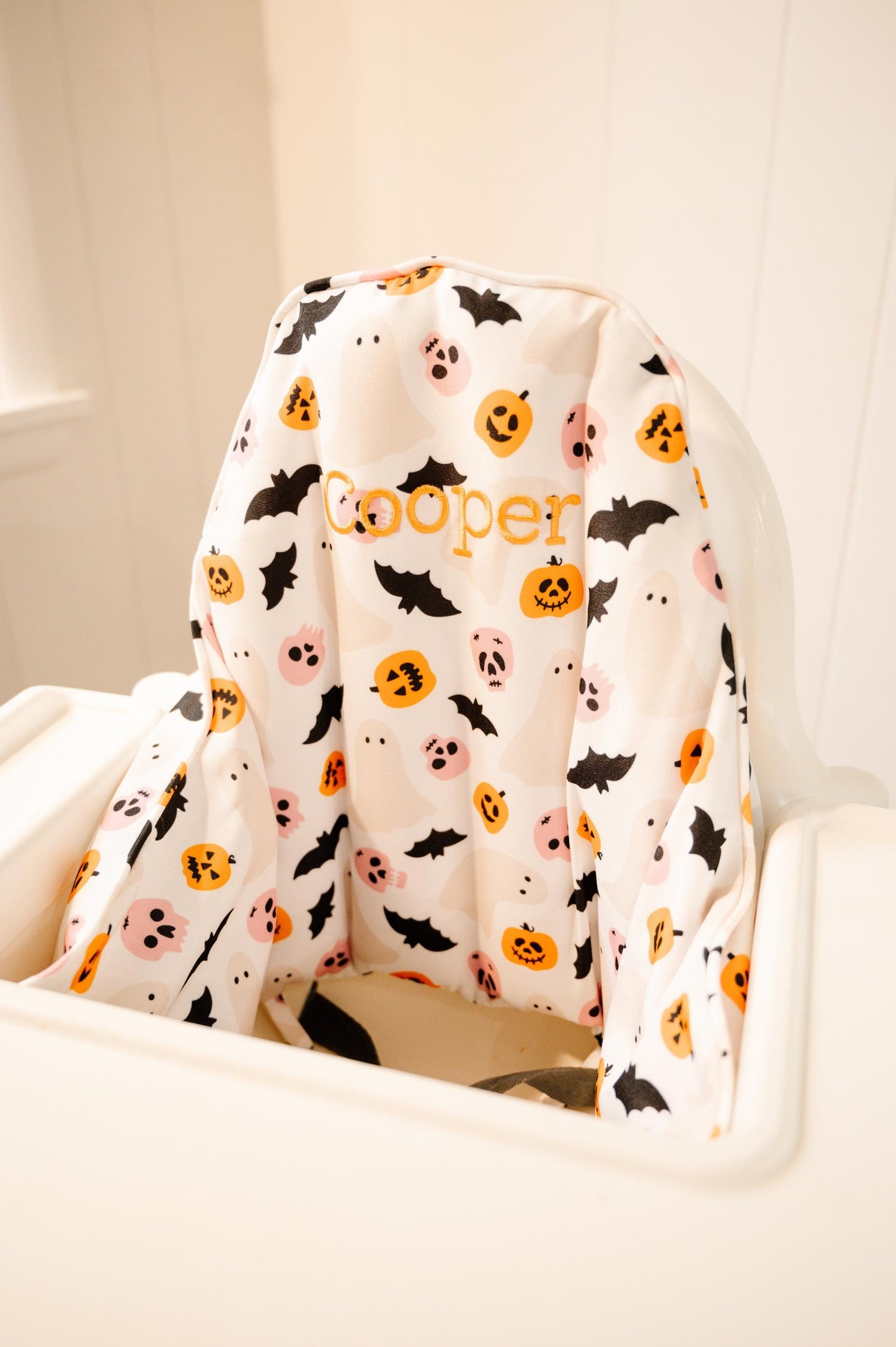 Pumpkin Gingham IKEA Antilop Highchair Cushion Cover – Wipeable by Little Joy Co., product view 8