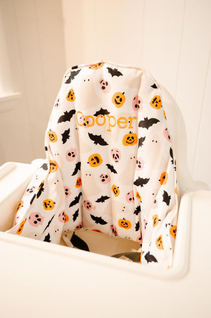 Pumpkin Gingham IKEA Antilop Highchair Cushion Cover – Wipeable by Little Joy Co., product view 8