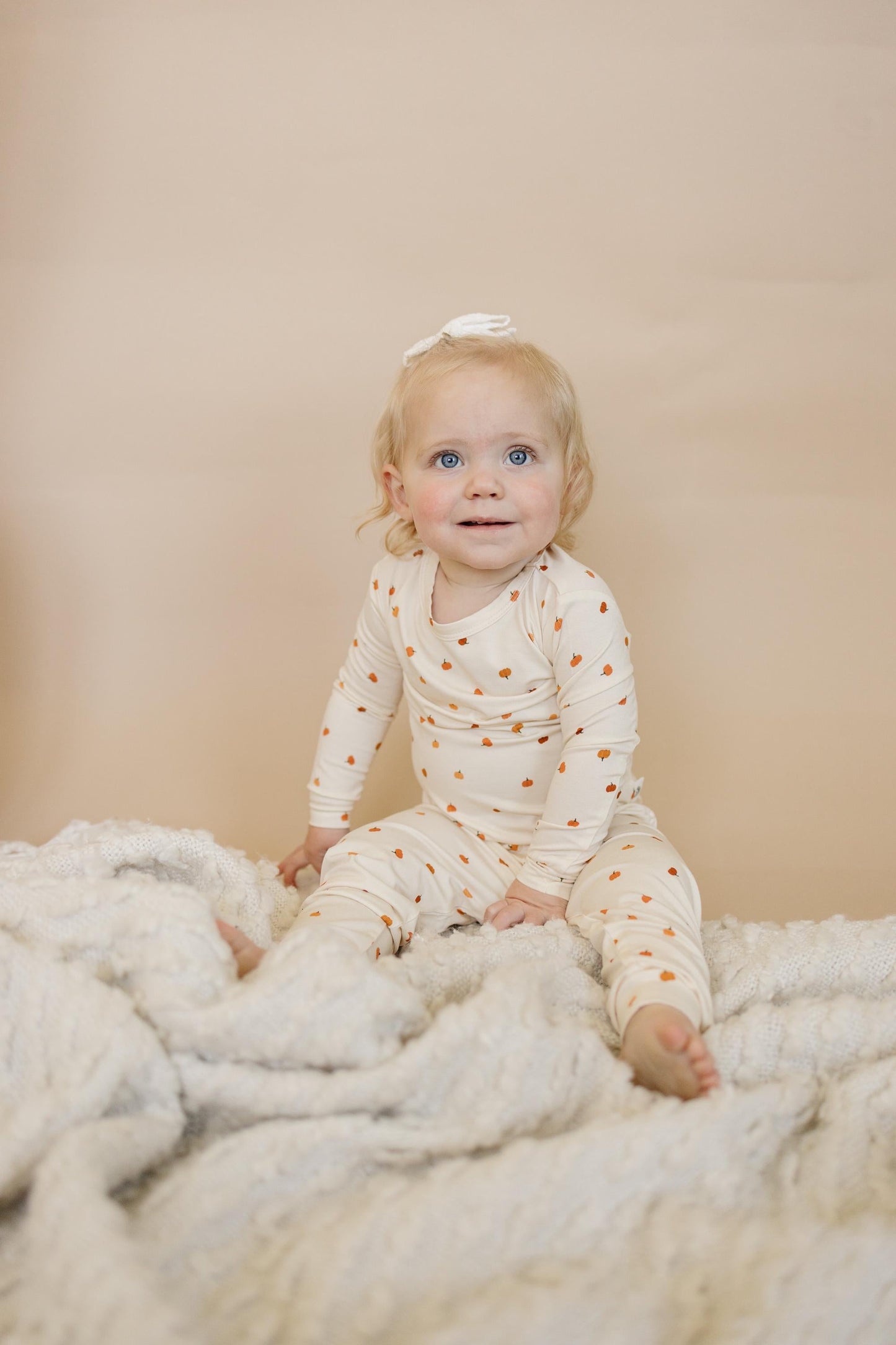 Little Pumpkin 2pc Bamboo Pajamas - Toddler and Kids Fall PJs by Little Joy Co., product view 3