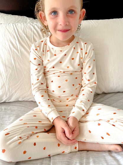 Little Pumpkin 2pc Bamboo Pajamas - Toddler and Kids Fall PJs by Little Joy Co., product view 7