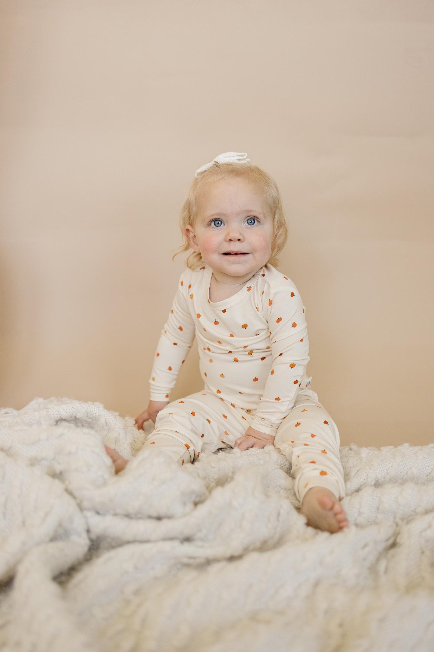 Little Pumpkin 2pc Bamboo Pajamas - Toddler and Kids Fall PJs by Little Joy Co., product view 9