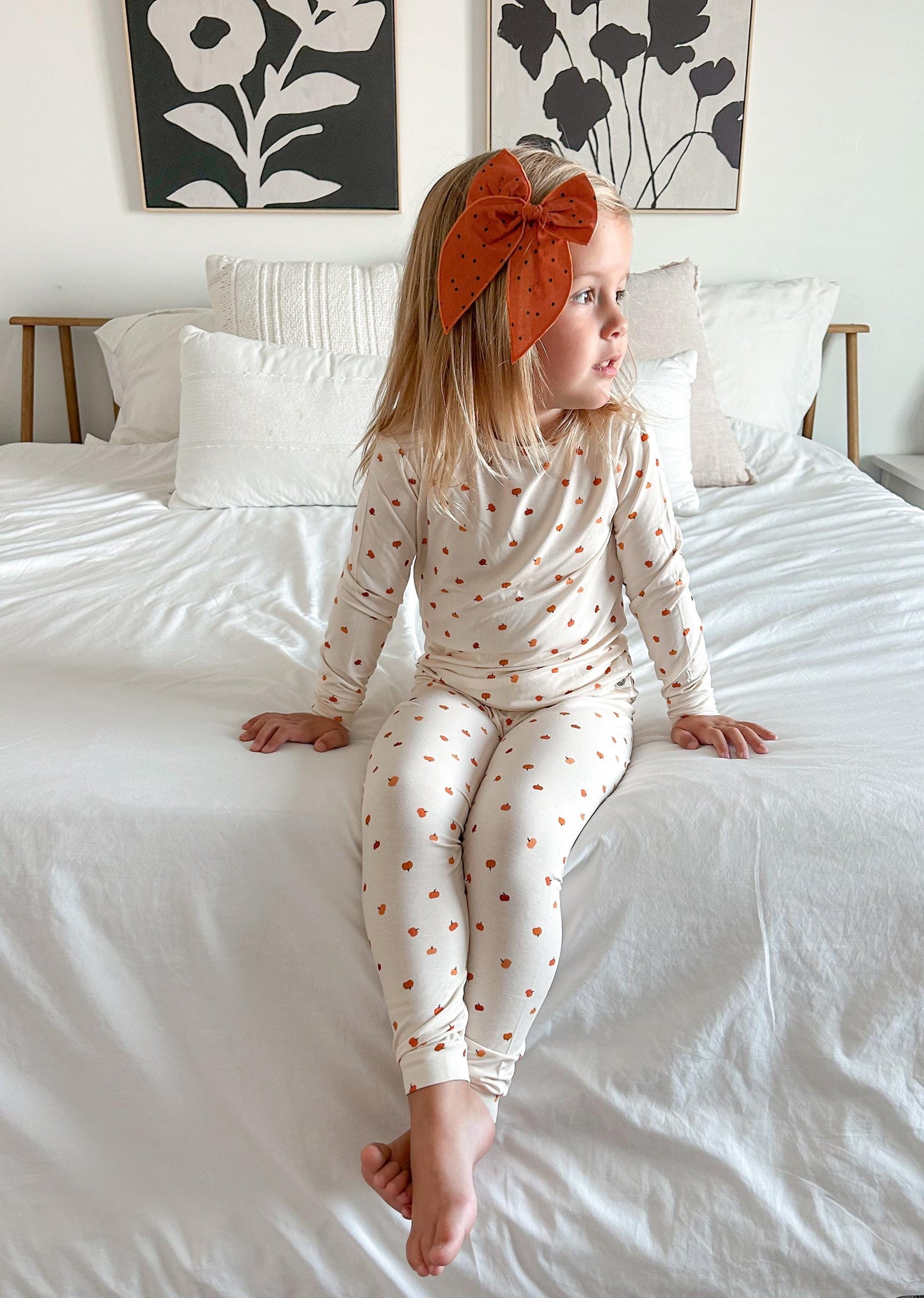 Little Pumpkin 2pc Bamboo Pajamas - Toddler and Kids Fall PJs by Little Joy Co.
