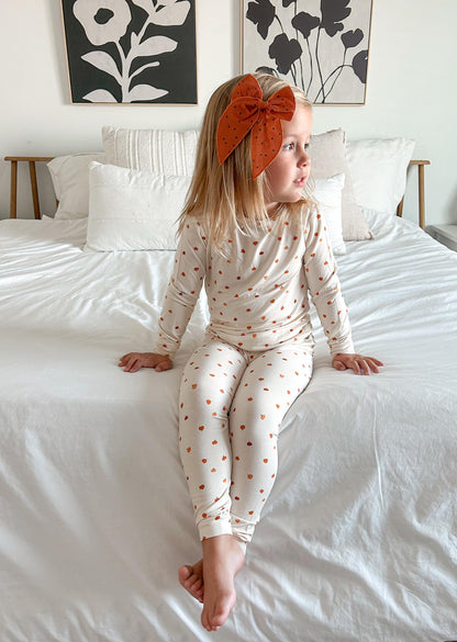 Little Pumpkin 2pc Bamboo Pajamas - Toddler and Kids Fall PJs by Little Joy Co.