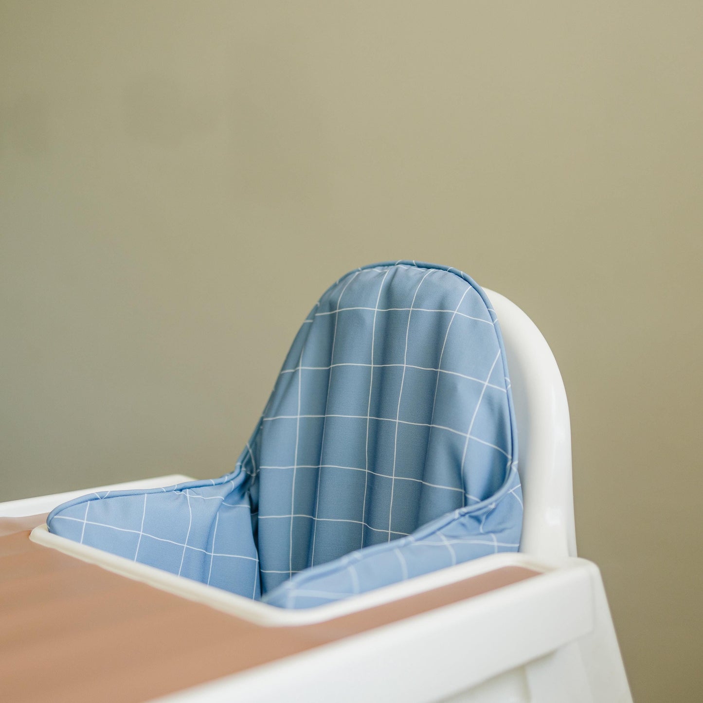 Blue Grid IKEA Antilop Cushion Cover by Little Joy Co., product view 3