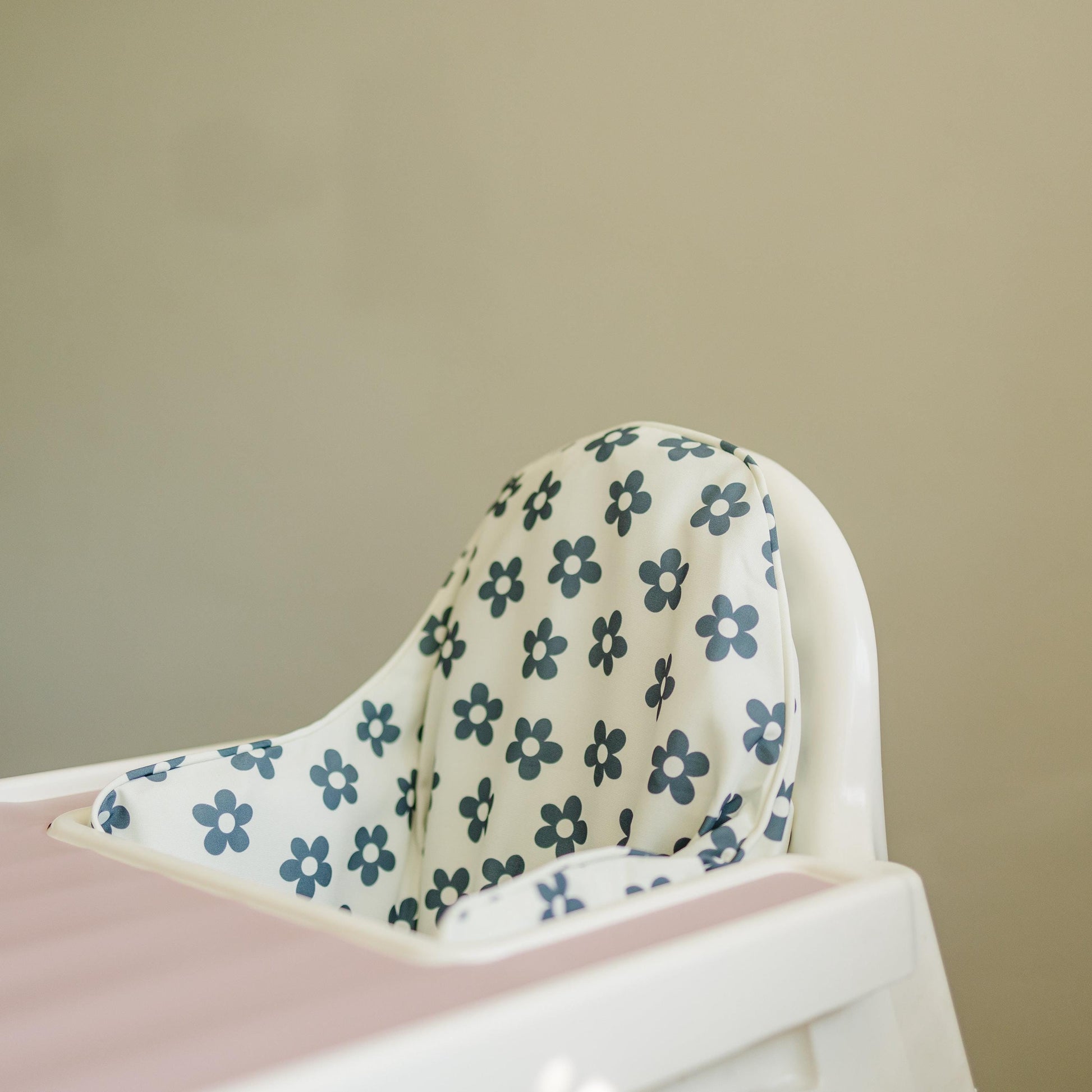Retro Black & White Daisy IKEA Antilop Cushion Cover by Little Joy Co., product view 2