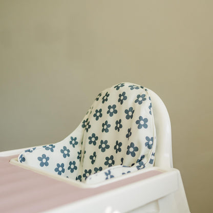 Retro Black & White Daisy IKEA Antilop Cushion Cover by Little Joy Co., product view 2