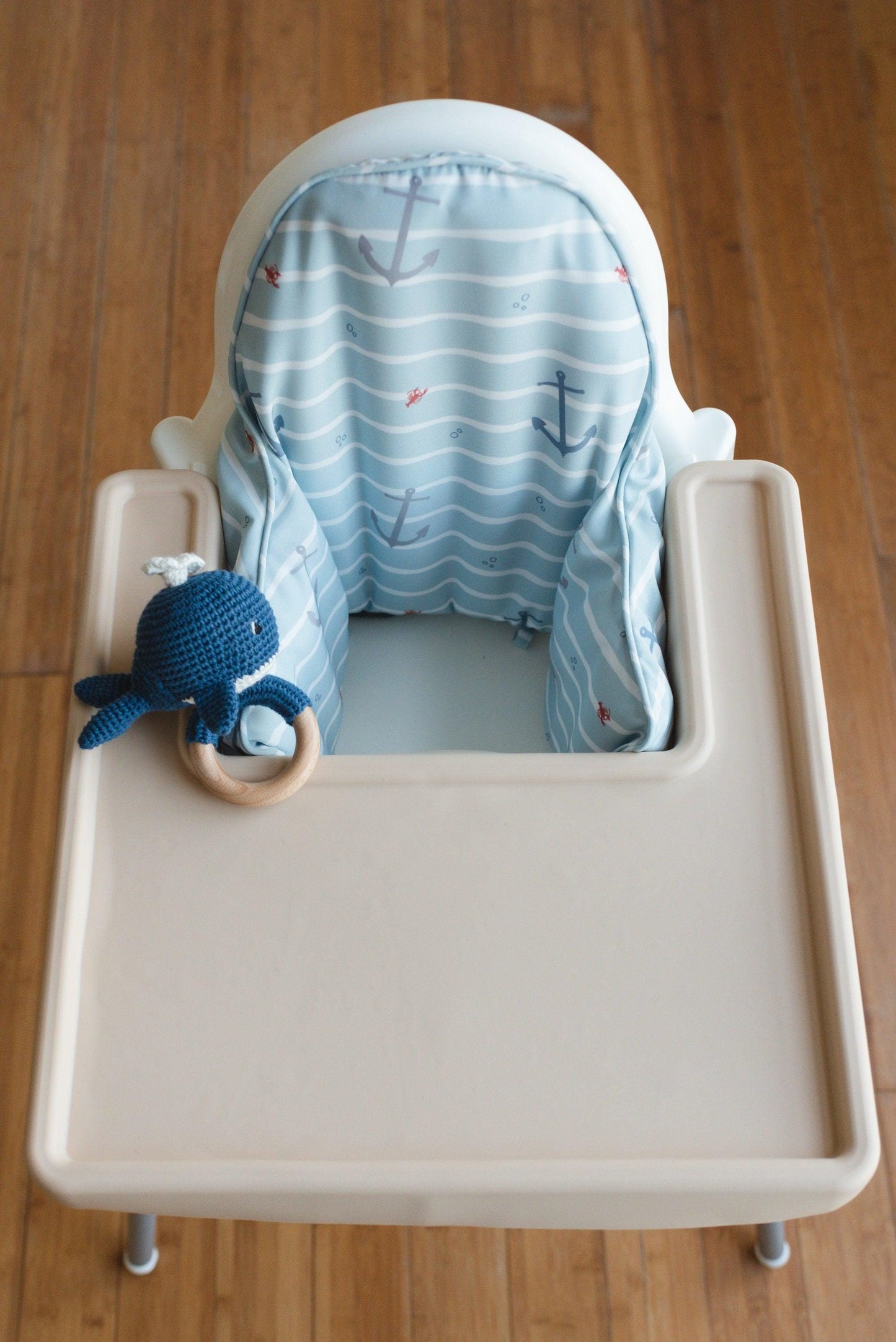 Blue Nautical IKEA Antilop Cushion Cover by Little Joy Co., product view 3