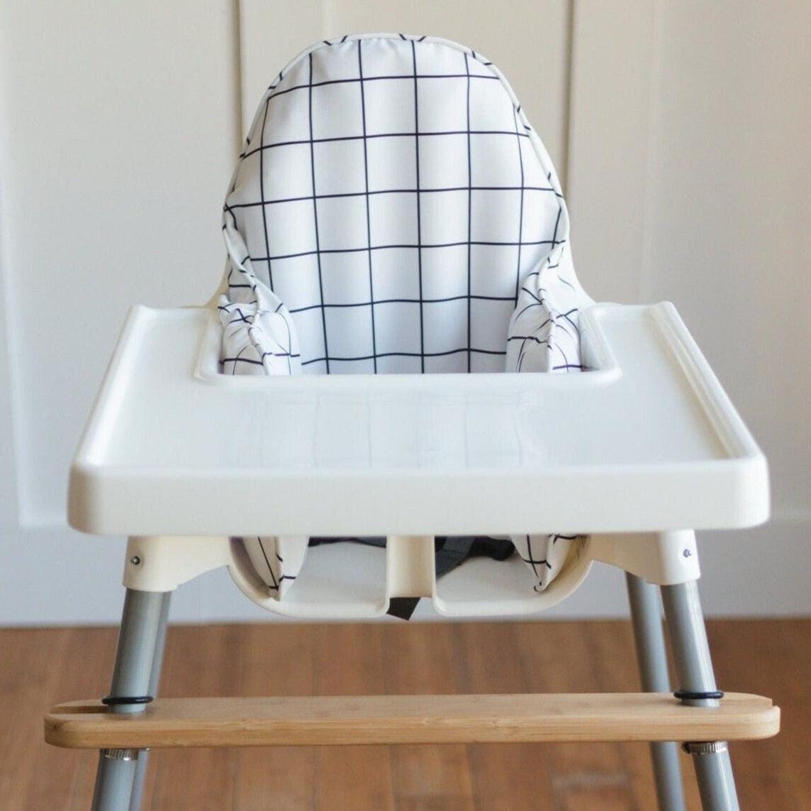 White & Black Windowpane IKEA Antilop Cushion Cover by Little Joy Co.
