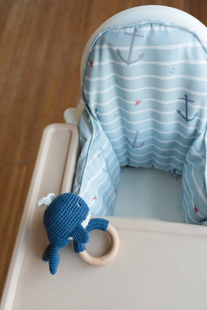 Blue Nautical IKEA Antilop Cushion Cover by Little Joy Co., product view 4