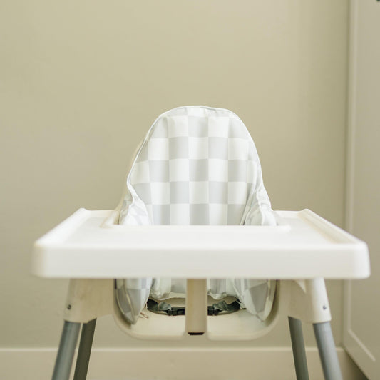 Greige Checker IKEA Antilop Cushion Cover by Little Joy Co., product view 2
