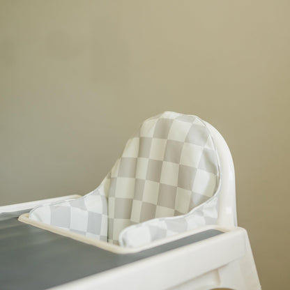 Greige Checker IKEA Antilop Cushion Cover by Little Joy Co., product view 3
