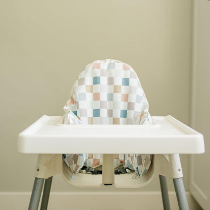 Multi Color Checker IKEA Antilop Cushion Cover by Little Joy Co., product view 2