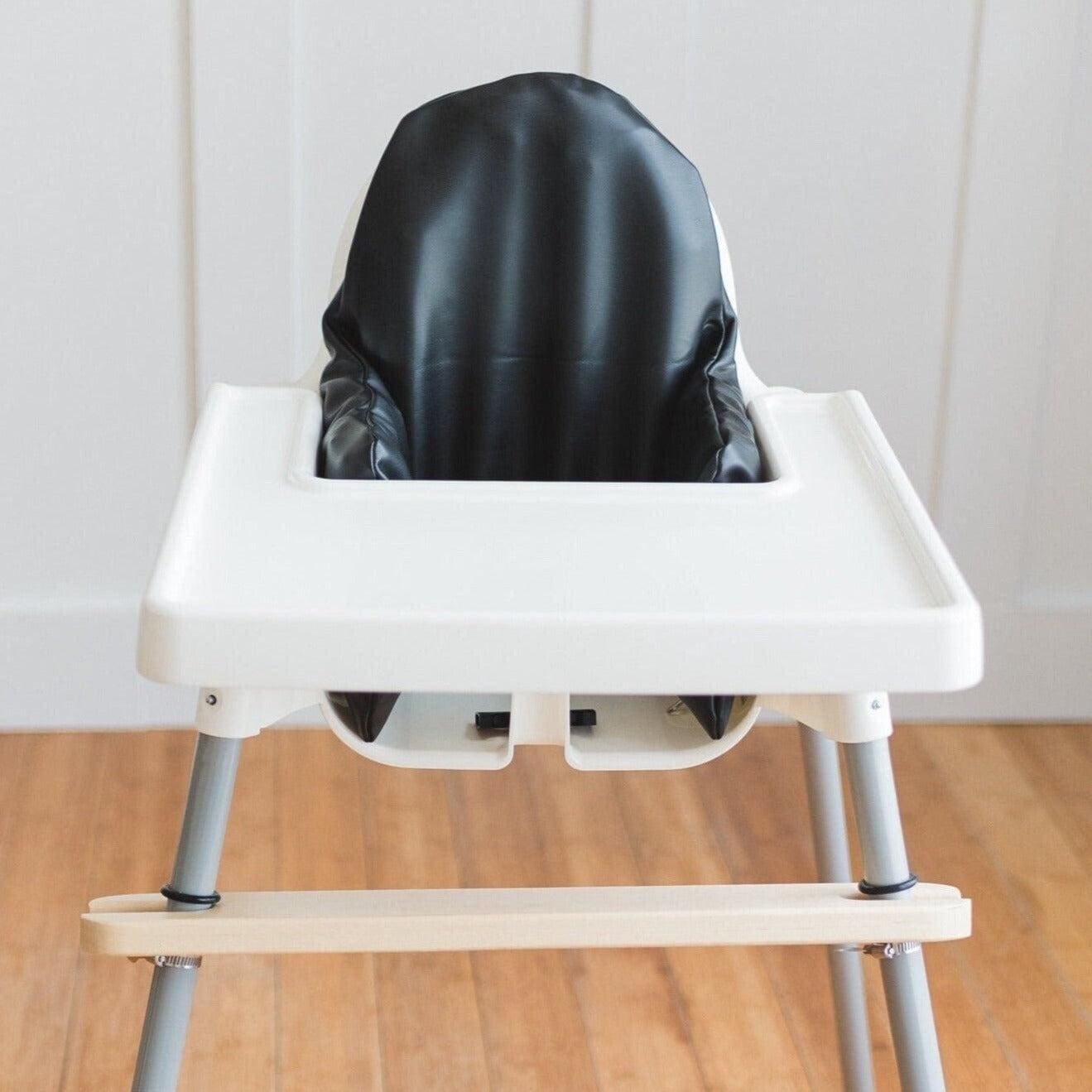Black Vegan Leather IKEA Antilop Cushion Cover by Little Joy Co.