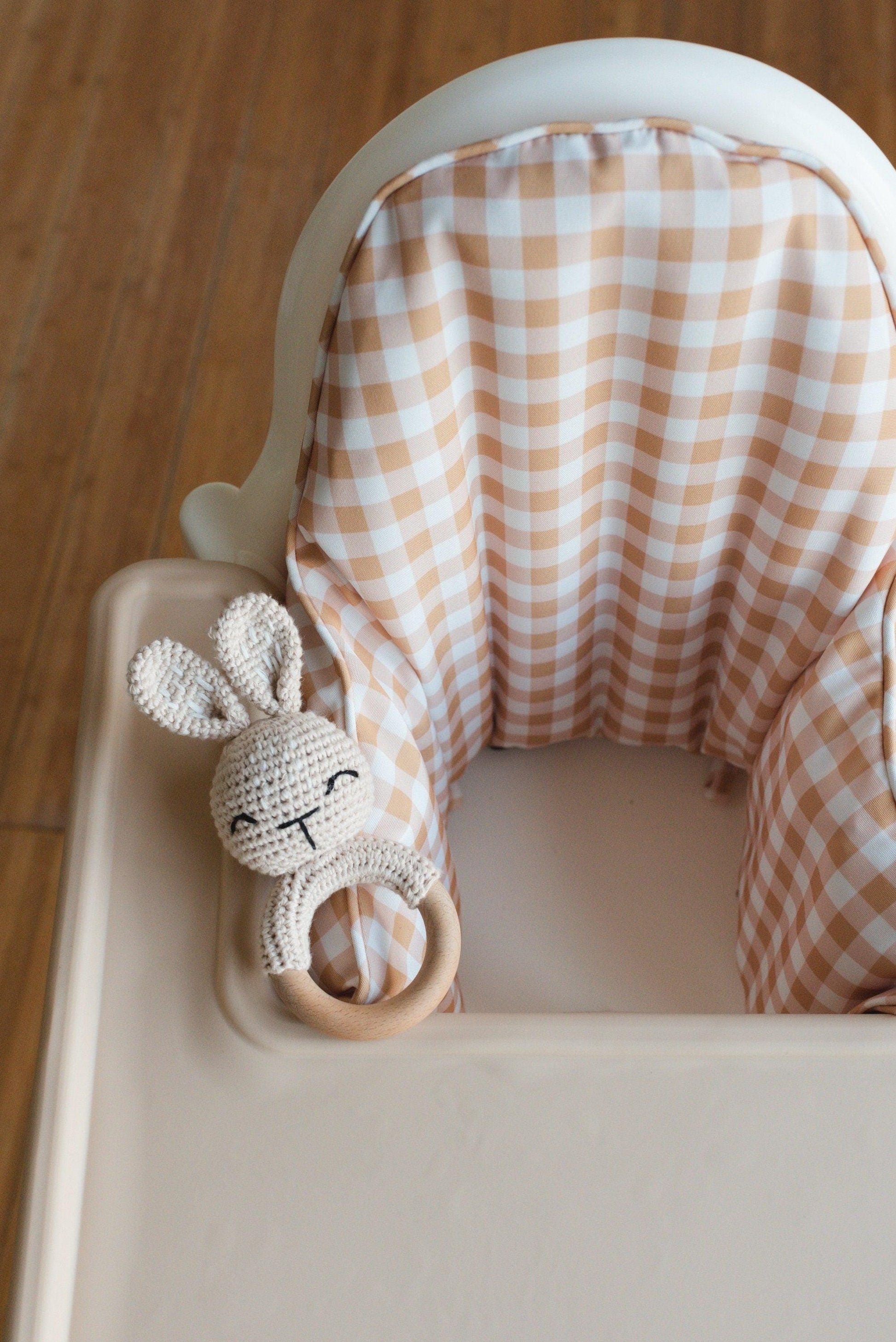 Yellow Gingham IKEA Antilop Cushion Cover by Little Joy Co., product view 2
