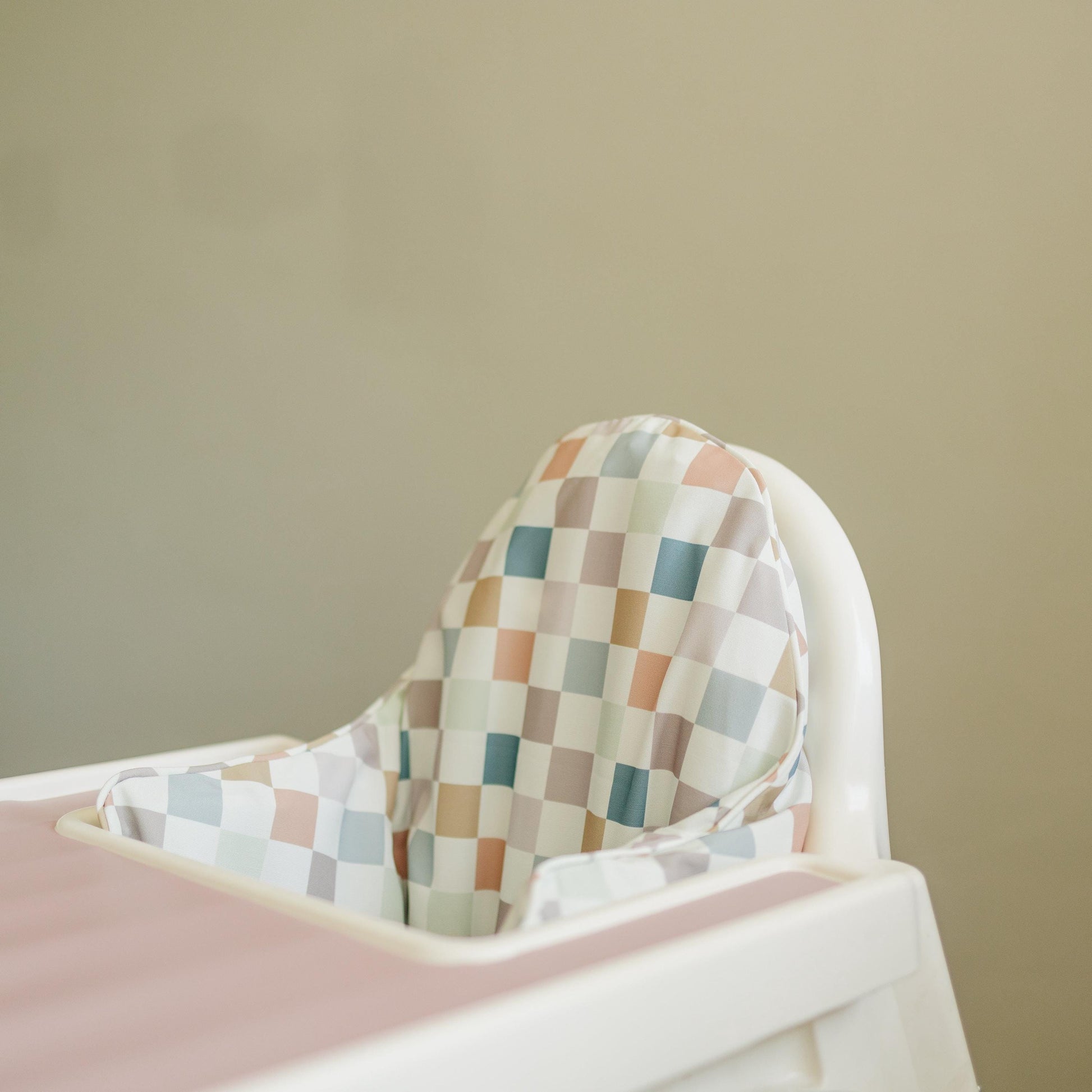 Multi Color Checker IKEA Antilop Cushion Cover by Little Joy Co., product view 3