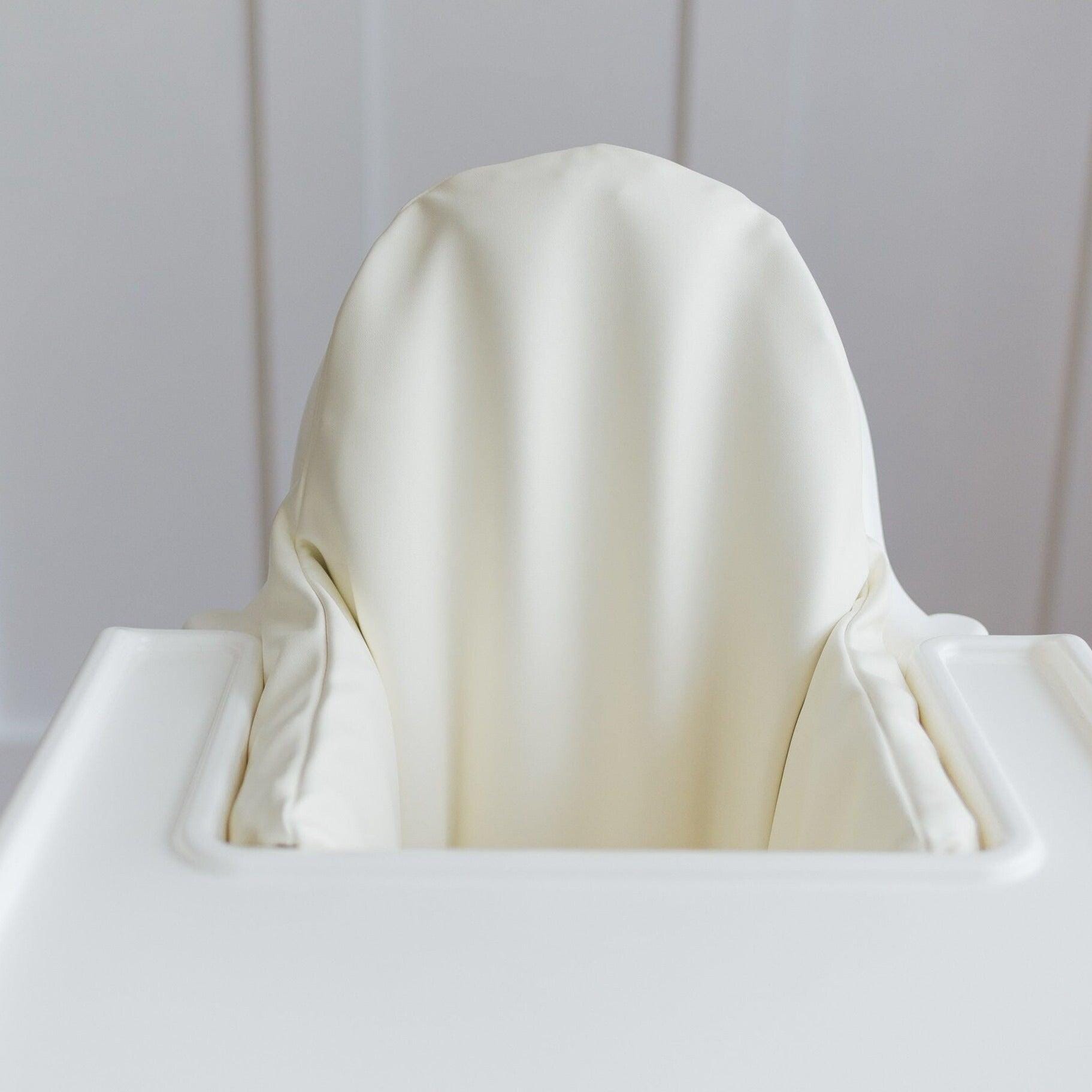 Off-White Vegan Leather IKEA Antilop Cushion Cover by Little Joy Co., product view 2