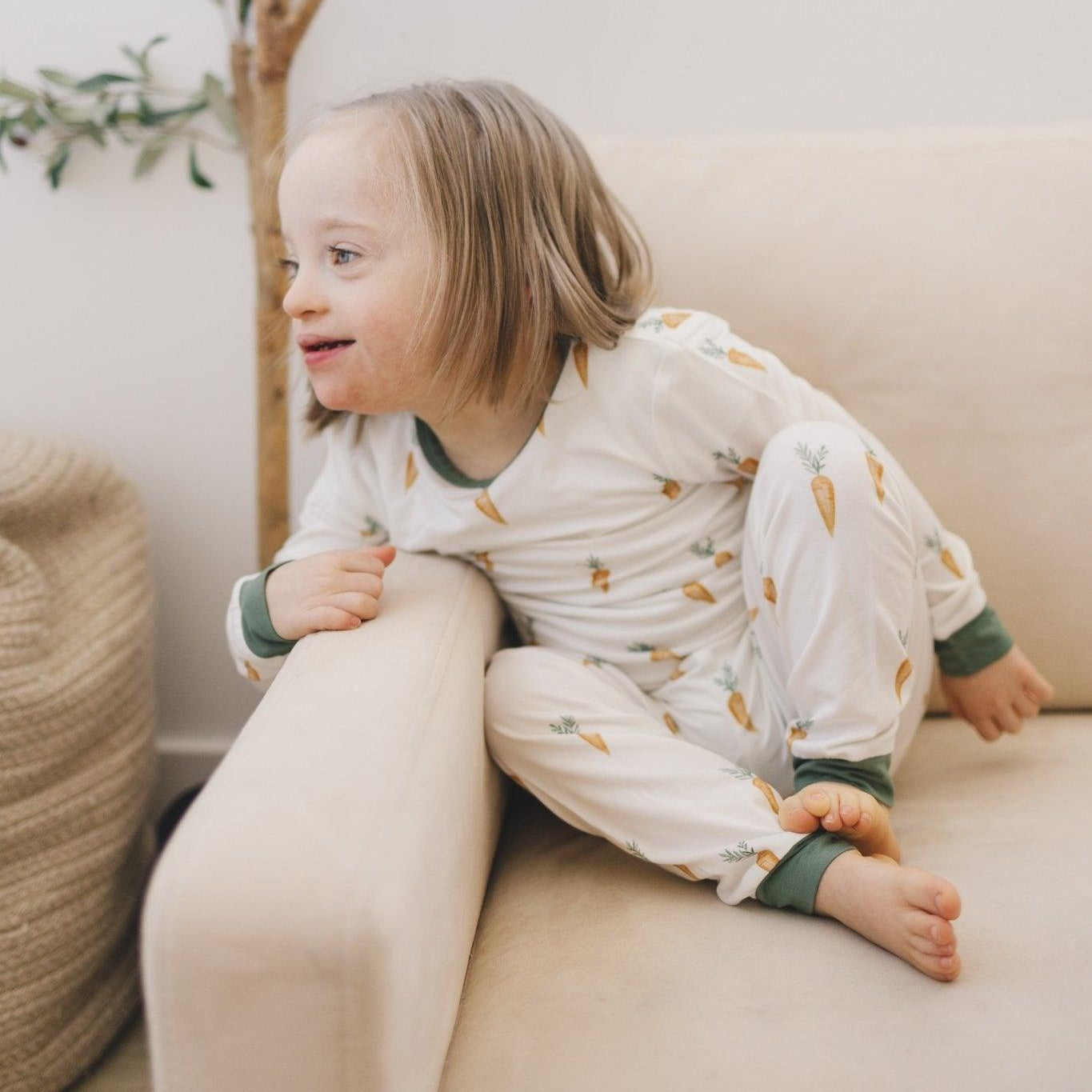 Keep Calm and Carrot On 2pc Bamboo Pajamas by Little Joy Co., product view 5