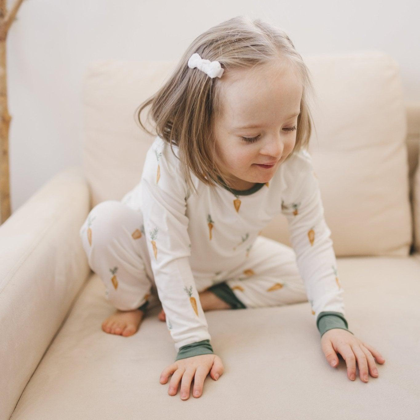Keep Calm and Carrot On 2pc Bamboo Pajamas by Little Joy Co., product view 3
