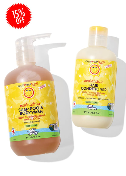 Kids #Calendula™ Shampoo + Conditioner Bundle by California Baby