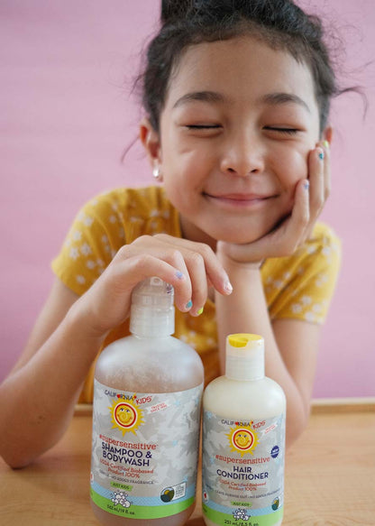 (No Fragrance) Kids #SuperSensitive™ Shampoo + Conditioner Bundle by California Baby, product view 2