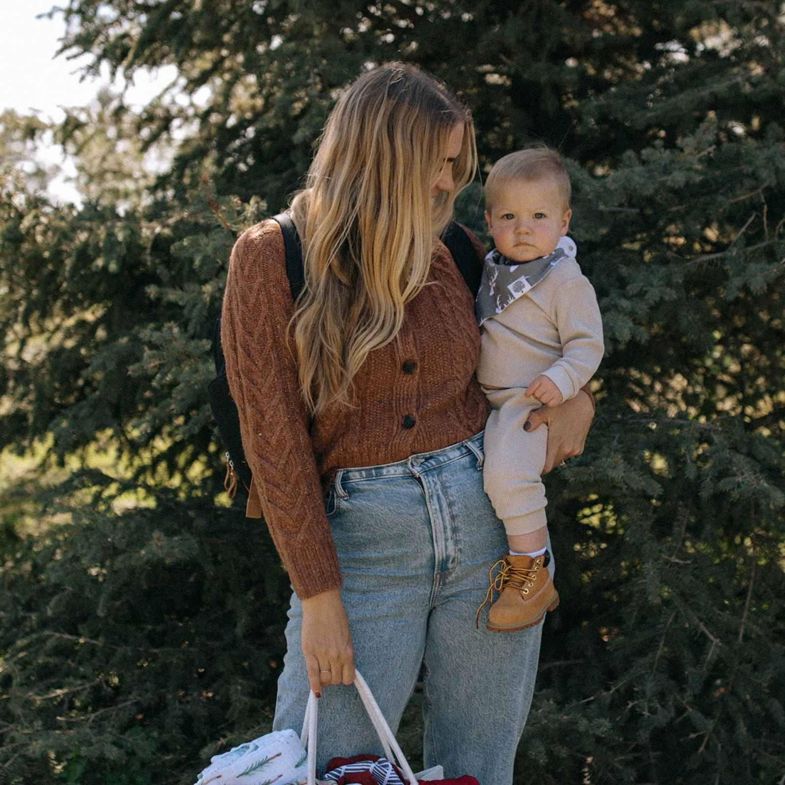 Lumberjack Bandana Bib Set by Parker Baby Co., product view 5