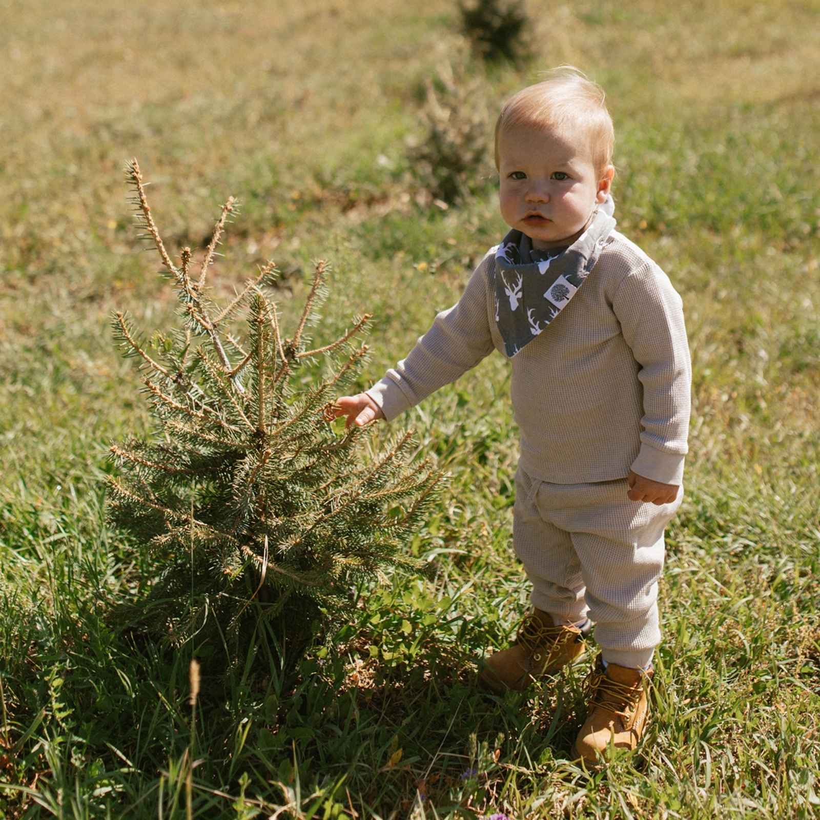 Lumberjack Bandana Bib Set by Parker Baby Co., product view 4