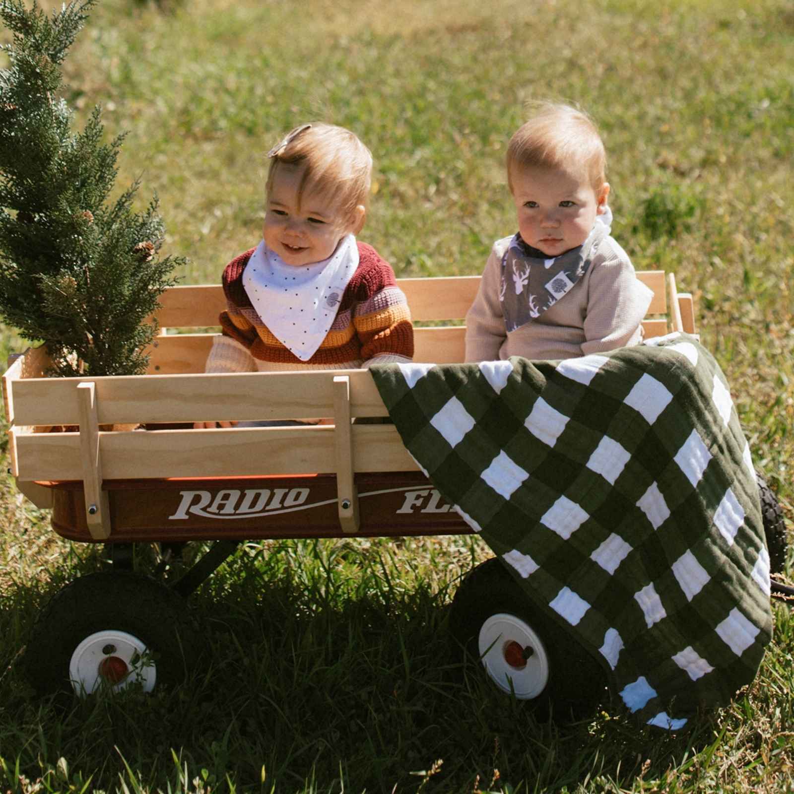 Lumberjack Bandana Bib Set by Parker Baby Co., product view 2