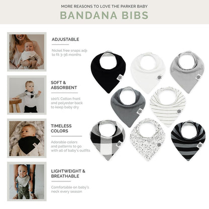 Lunar Bandana Bib Set (8 pack) by Parker Baby Co., product view 3