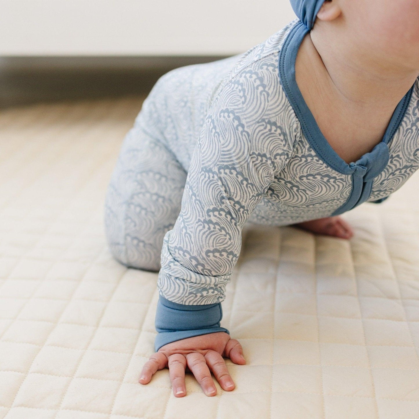 Making Waves Bamboo Zippy Romper by Little Joy Co., product view 3