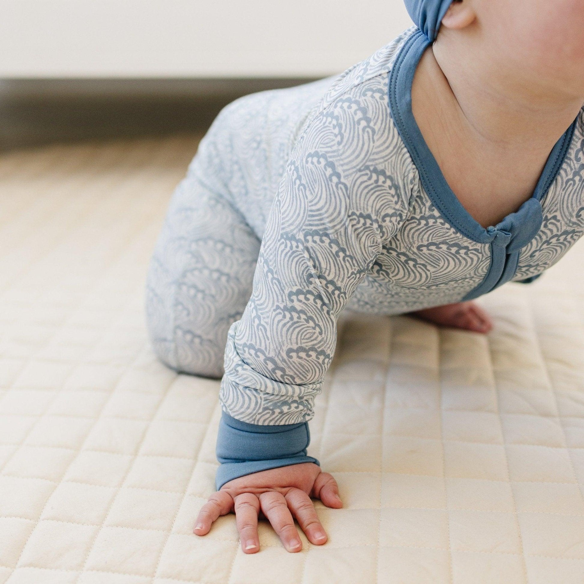 Making Waves Bamboo Zippy Romper by Little Joy Co., product view 3