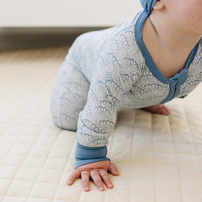 Making Waves Bamboo Zippy Romper by Little Joy Co., product view 3