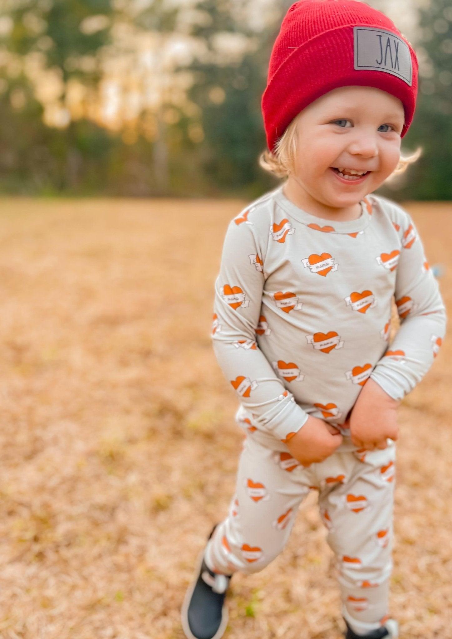 Mama Tattoo Hearts 2pc Bamboo Pajamas by Little Joy Co., product view 12