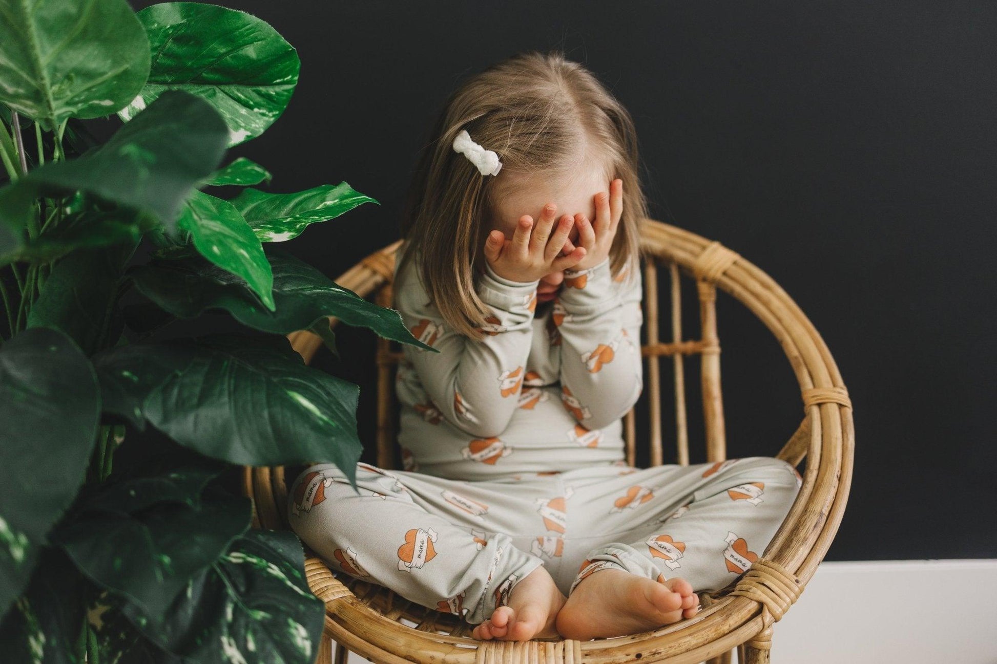 Mama Tattoo Hearts 2pc Bamboo Pajamas by Little Joy Co., product view 6