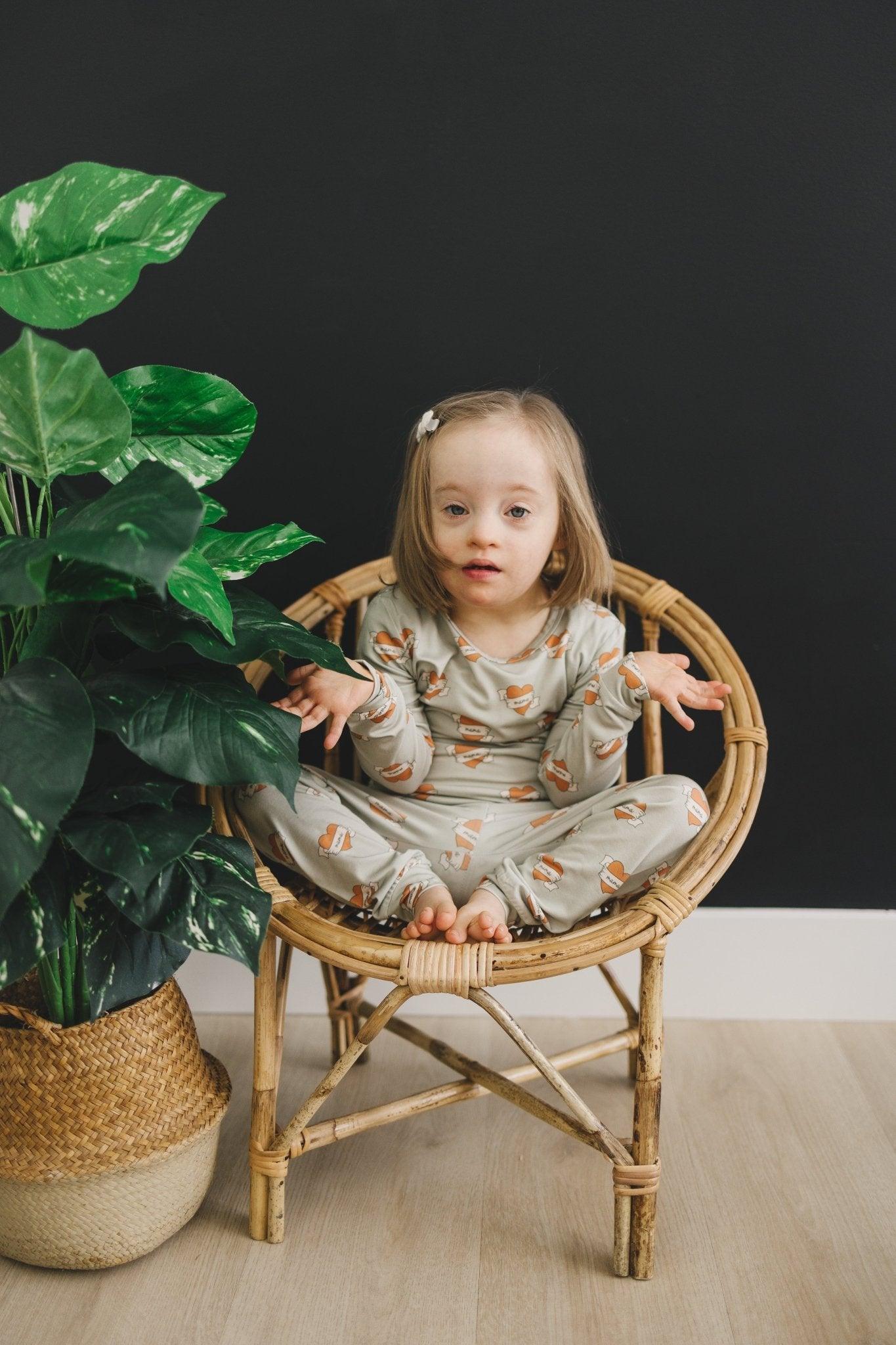 Mama Tattoo Hearts 2pc Bamboo Pajamas by Little Joy Co., product view 9