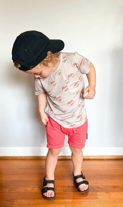Mama Tattoo Hearts Bamboo Tee by Little Joy Co., product view 10