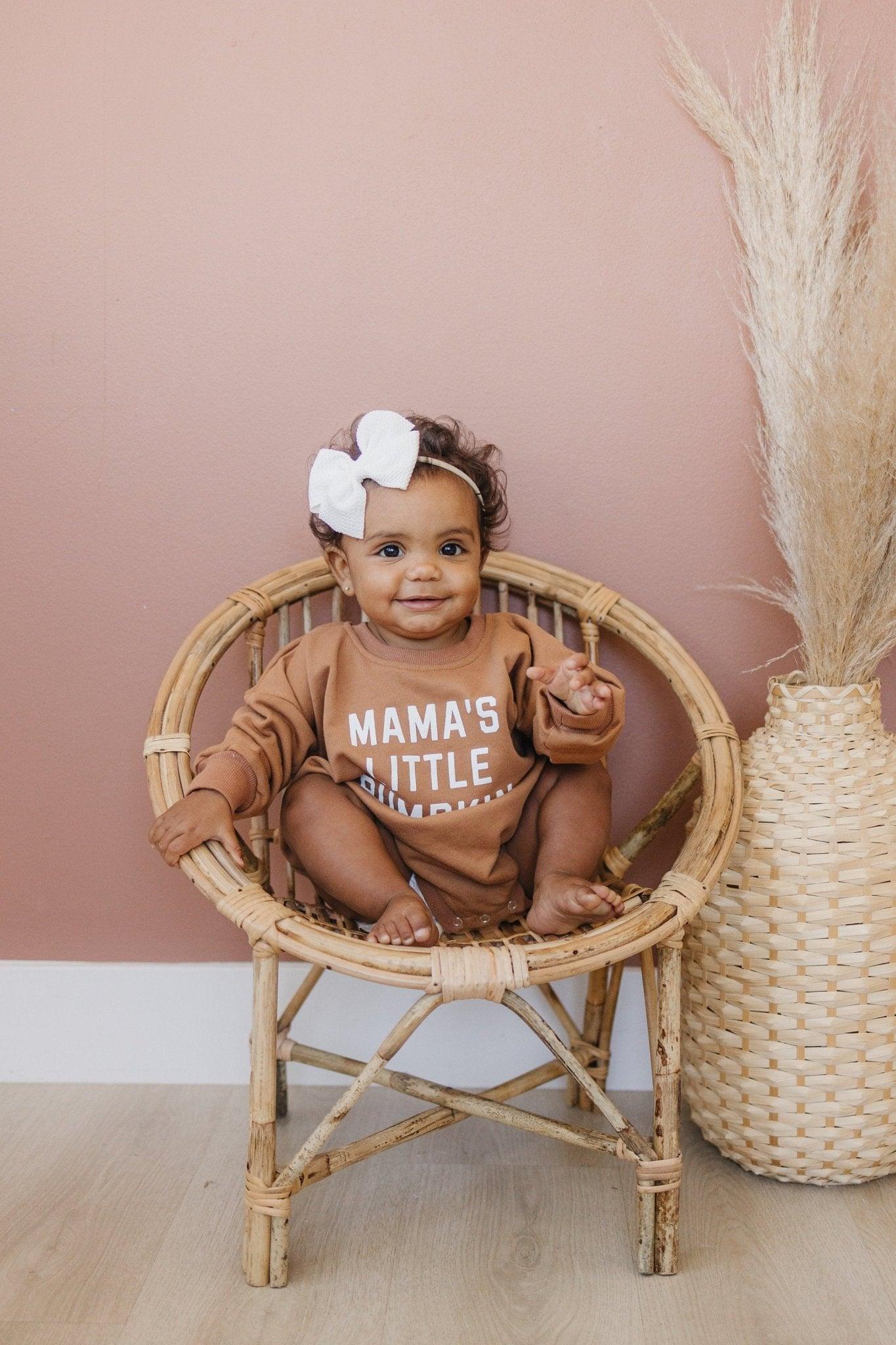 Mama's Little Pumpkin Sweatshirt or Sweatshirt Romper by Little Joy Co., product view 5