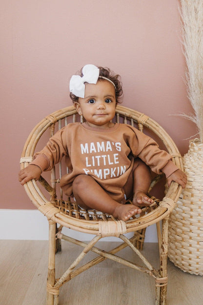 Mama's Little Pumpkin Sweatshirt or Sweatshirt Romper by Little Joy Co., product view 7
