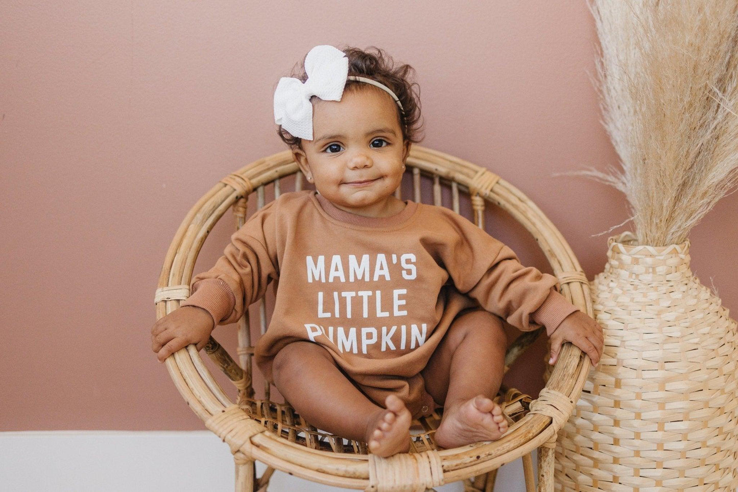 Mama's Little Pumpkin Sweatshirt or Sweatshirt Romper by Little Joy Co., product view 4