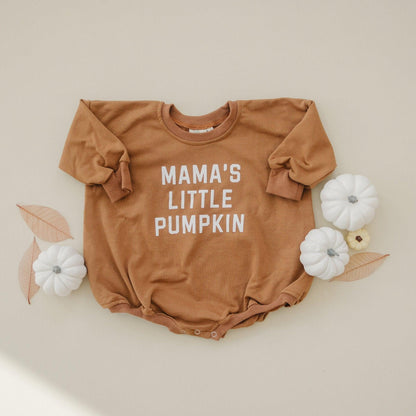 Mama's Little Pumpkin Sweatshirt or Sweatshirt Romper by Little Joy Co., product view 2