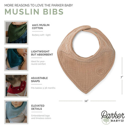 Estes Muslin Bandana Bibs Set (4-Pack) by Parker Baby Co., product view 3