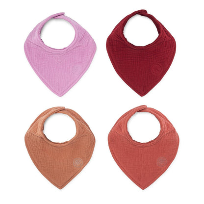 Rose Muslin Bandana Bibs Set (4-Pack) by Parker Baby Co.