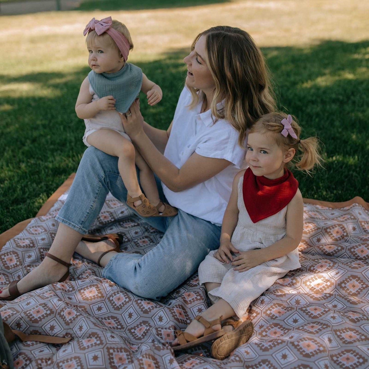 Rose Muslin Bandana Bibs Set (4-Pack) by Parker Baby Co., product view 6