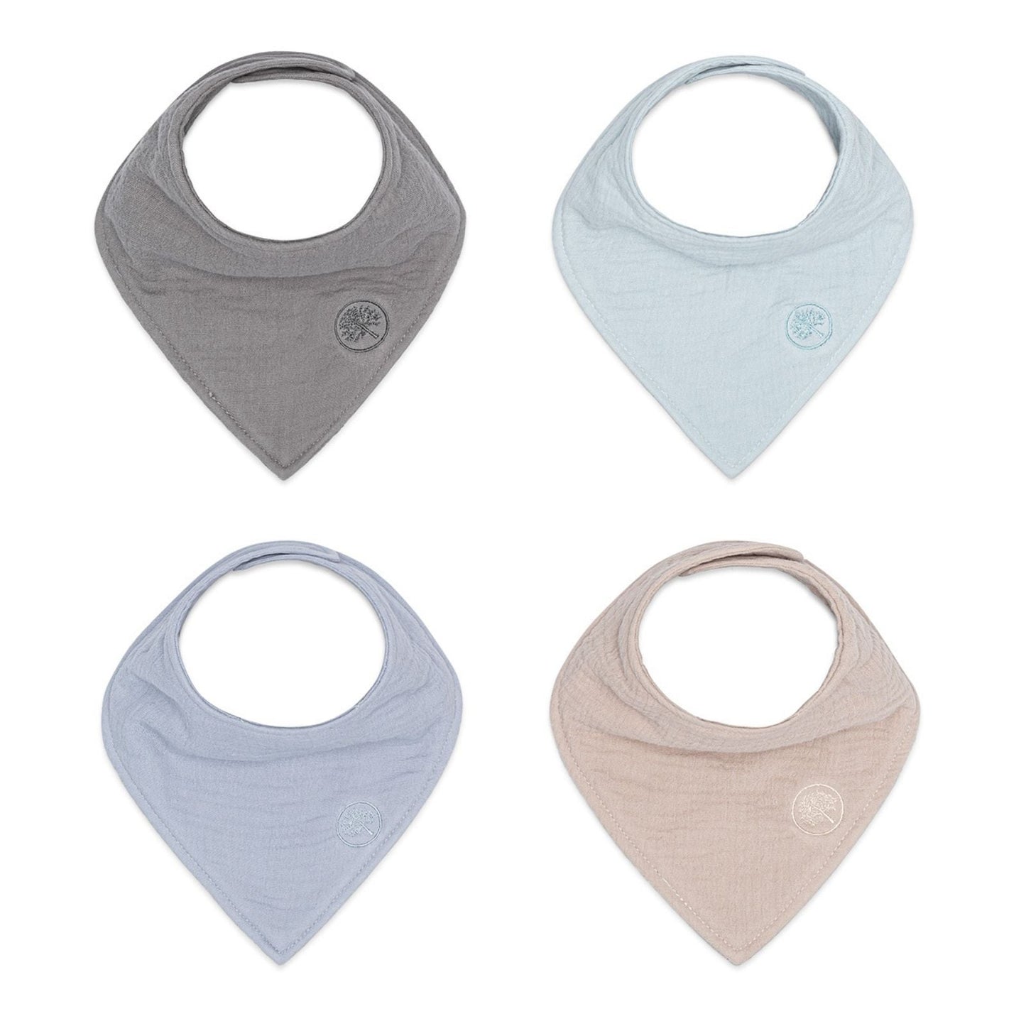 Stormy Muslin Bandana Bibs Set (4-Pack) by Parker Baby Co.